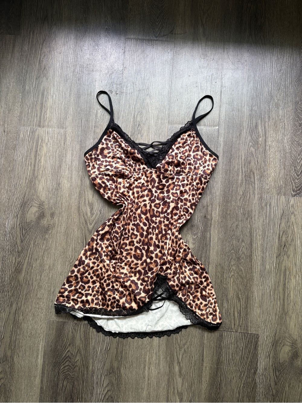 Leopard Print Lace Mini Dress | Y2K